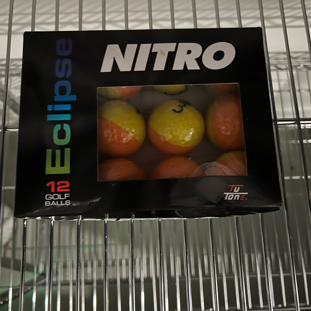 Nitro Golf Eclipse or Ultimate Distance Golf Balls 12 Pack New In Box